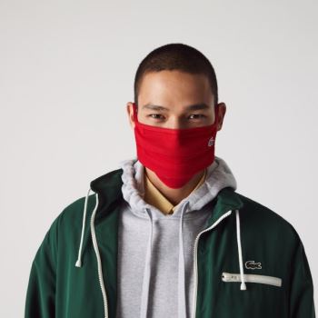 Lacoste L.12.12 3 Pack of Face Masks in Cotton Piqué with American Croc - Masky Dámské Tmavě Blankyt